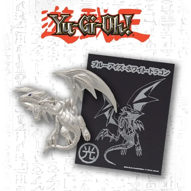 YU-GI-OH! BLUE EYES WHITE DRAGON SILVER PLATED XL PREMIUM PIN BADGE