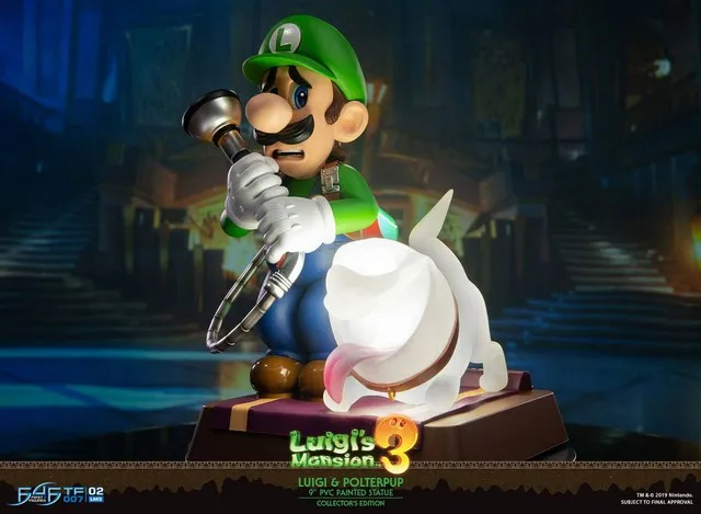 LUIGI'S MANSION 3 PVC STATUE LUIGI & POLTERPUP COLLECTOR'S EDITION 23 CM