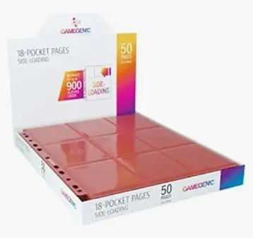 GAMEGENIC - SIDELOADING 18-POCKET PAGES - RED
