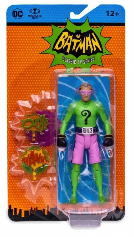 DC RETRO ACTION FIGURE BATMAN 66 THE RIDDLER IN BOXING GLOVES 15 CM