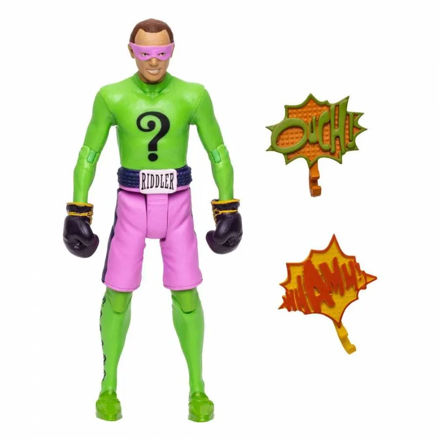 DC RETRO ACTION FIGURE BATMAN 66 THE RIDDLER IN BOXING GLOVES 15 CM