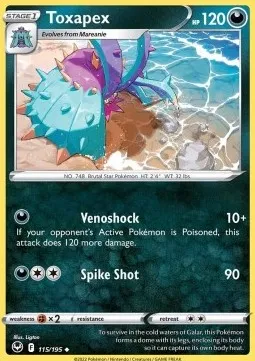Toxapex (SIT 115) - Uncommon (Reverse Holo)