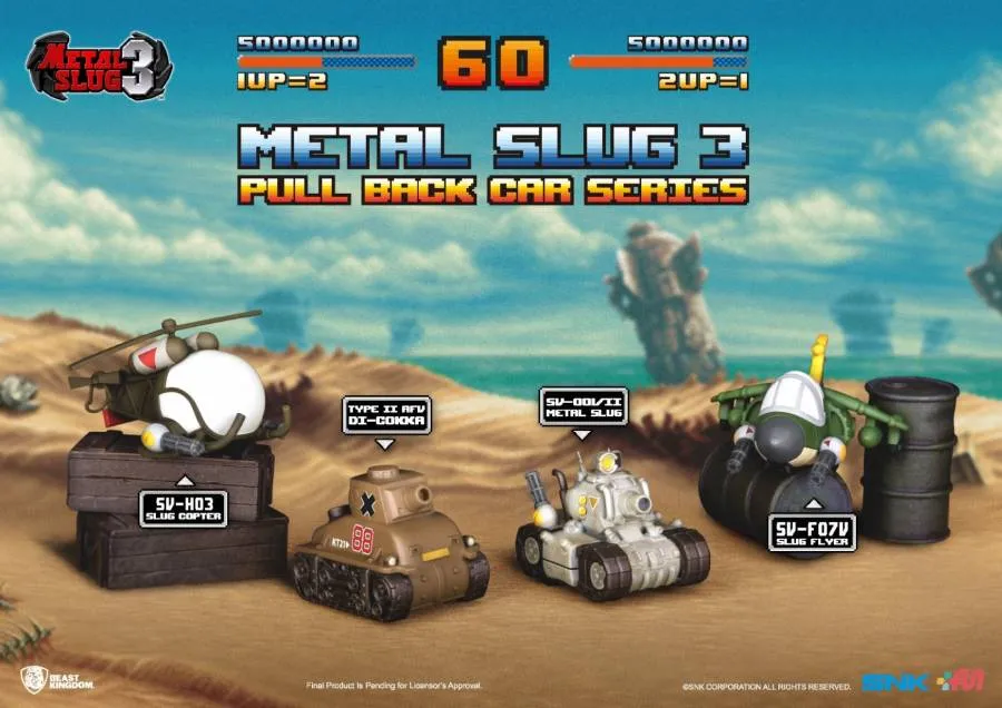METAL SLUG 3 PULL BACK CAR SERIES PULL BACK CARS 4-SET