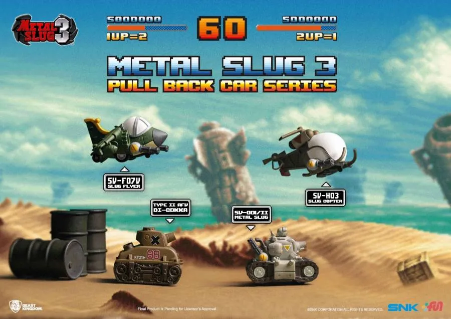 METAL SLUG 3 PULL BACK CAR SERIES PULL BACK CARS 4-SET