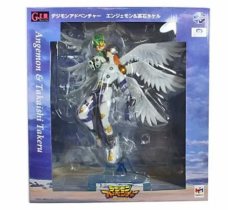DIGIMON ADVENTURE G.E.M. SERIES PVC STATUE ANGEMON & TAKAISHI TAKERU 22 CM