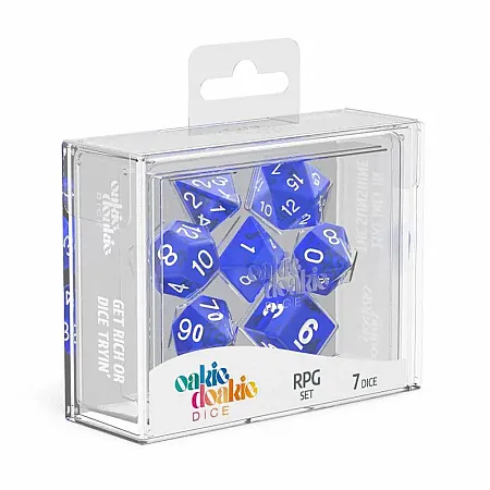 OAKIE DOAKIE DICE RPG SET TRANSLUCENT - BLUE (7)
