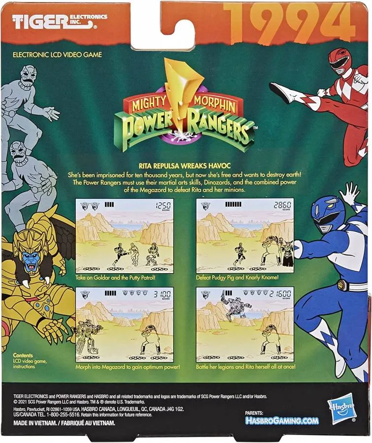 TIGER ELECTRONICS MIGHTY MORPHIN POWER RANGERS LCD VIDEO GAME HANDHELD