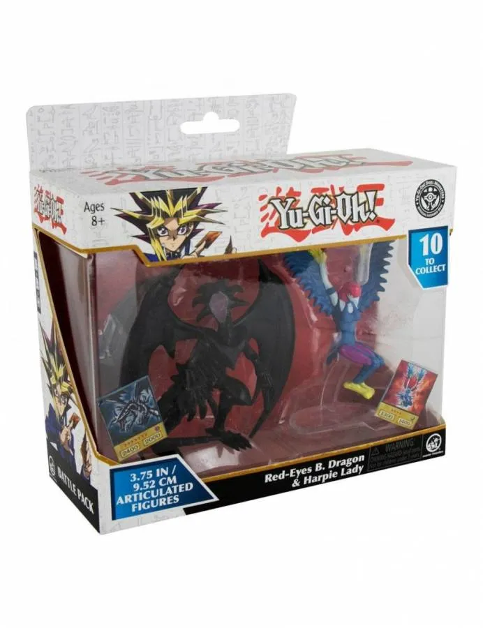 YU-GI-OH! ACTION FIGURE 2-PACK RED-EYES BLACK DRAGON & HARPIE LADY 10 CM