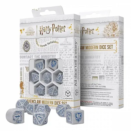 HARRY POTTER DICE SET RAVENCLAW MODERN DICE SET - WHITE (7)