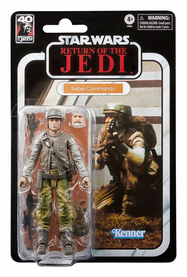 STAR WARS EPISODE VI 40TH ANNIVERSARY BLACK SERIES ACTION FIGURE REBEL COMMANDO 15 CM