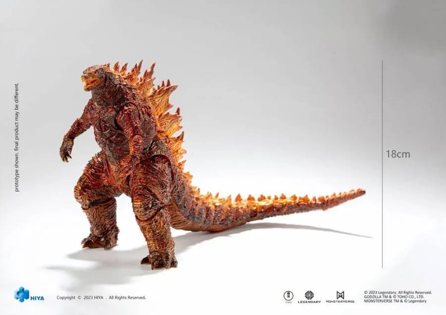 GODZILLA EXQUISITE BASIC ACTION FIGURE GODZILLA: KING OF THE MONSTERS BURNING GODZILLA 18 CM