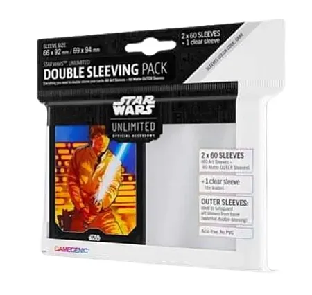 GAMEGENIC - STAR WARS: UNLIMITED ART SLEEVES DOUBLE SLEEVING PACK - LUKE SKYWALKER