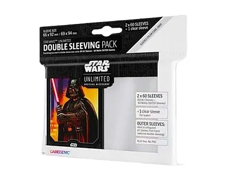 GAMEGENIC - STAR WARS: UNLIMITED ART SLEEVES DOUBLE SLEEVING PACK - DARTH VADER