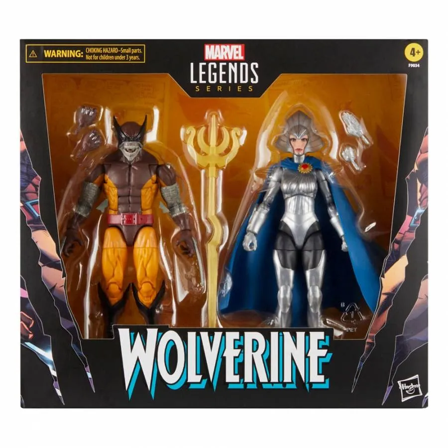WOLVERINE 50TH ANNIVERSARY MARVEL LEGENDS ACTION FIGURE 2-PACK WOLVERINE & LILANDRA NERAMANI 15 CM