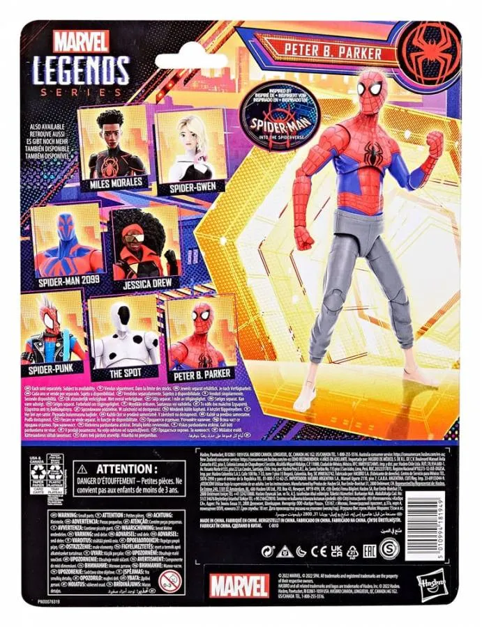 SPIDER-MAN: ACROSS THE SPIDER-VERSE MARVEL LEGENDS ACTION FIGURE PETER B. PARKER 15 CM