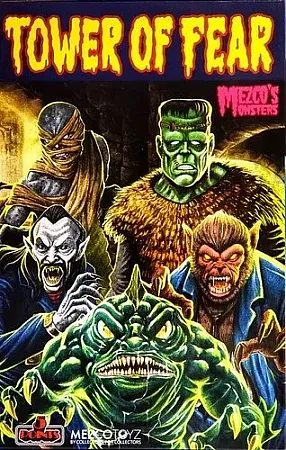 MEZCO'S MONSTERS 5 POINTS ACTION FIGURES TOWER OF FEAR DELUXE SET 9 CM