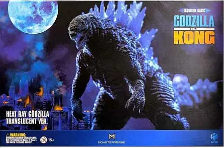 GODZILLA EXQUISITE BASIC ACTION FIGURE GODZILLA VS. KONG HEAT RAY GODZILLA TRANSLUCENT VERSION 18 CM