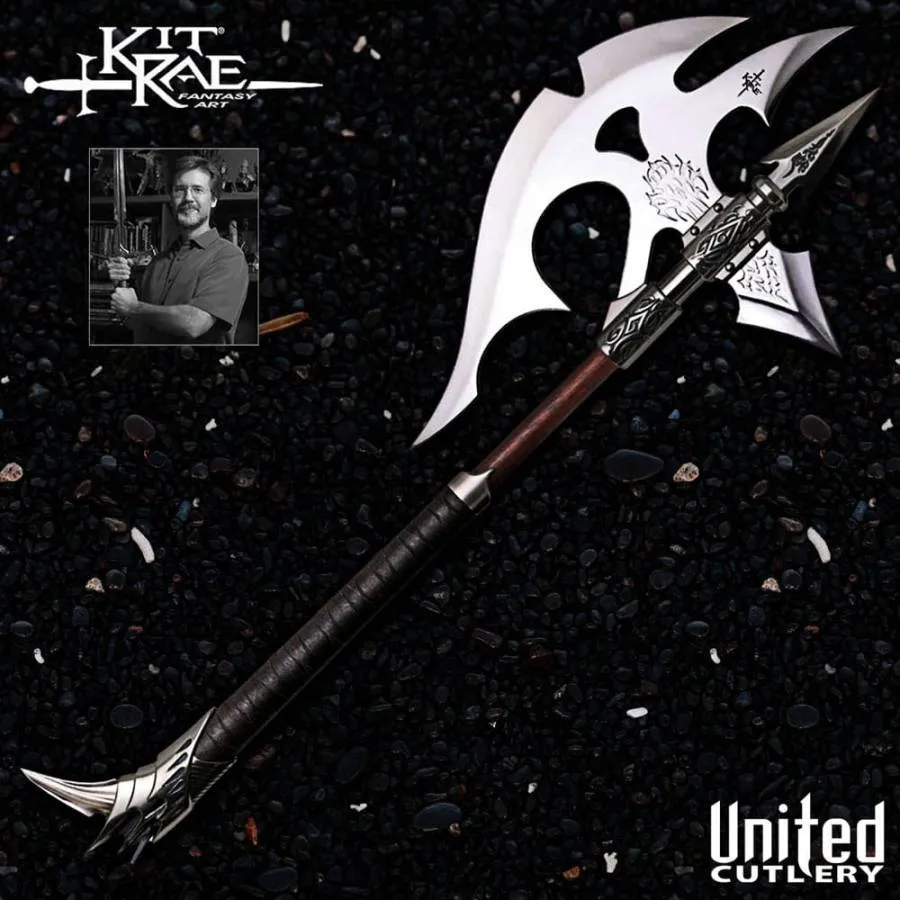 KIT RAE SWORDS OF THE ANCIENTS REPLICA 1/1 BLACK LEGION WAR AXE 91 CM