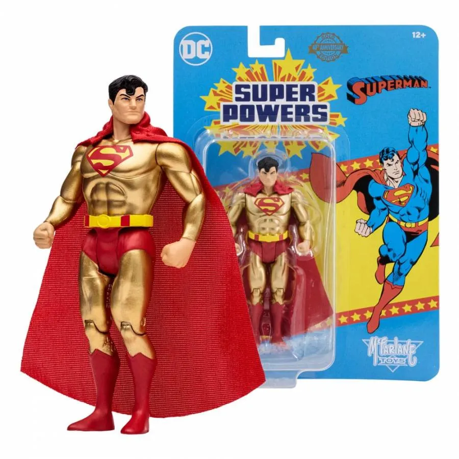 DC DIRECT SUPER POWERS ACTION FIGURE SUPERMAN (GOLD EDITION) (SP 40TH ANNIVERSARY) 13 CM