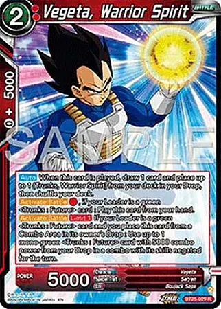 Vegeta, Warrior Spirit - BT25-029 - Rare