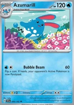 Azumarill (SCR 034) - Uncommon (Reverse Holo)