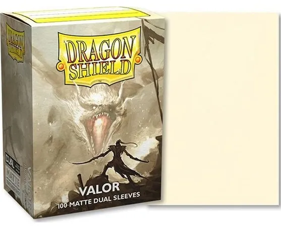 DRAGON SHIELD STANDARD SIZE MATTE DUAL SLEEVES - VALOR (100 SLEEVES)