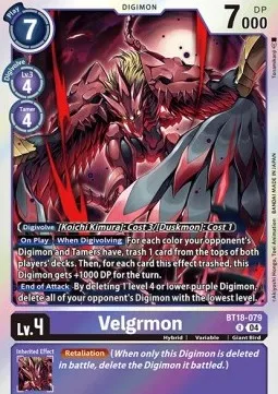 Velgrmon - BT18-079 - Rare