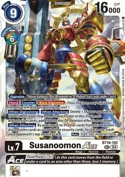 Susanoomon Ace - BT18-102 - Secret Rare