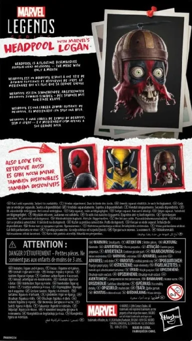 MARVEL LEGENDS DEADPOOL & WOLVERINE ACTION FIGURE HEADPOOL WITH MARVEL'S LOGAN 15 CM