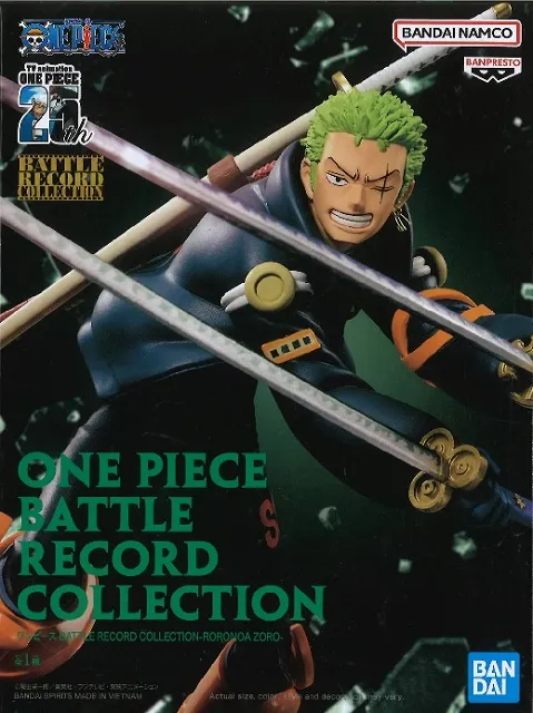 ONE PIECE BATTLE RECORD COLLECTION BANPRESTO RORONOA ZORO FIGURE 16 CM