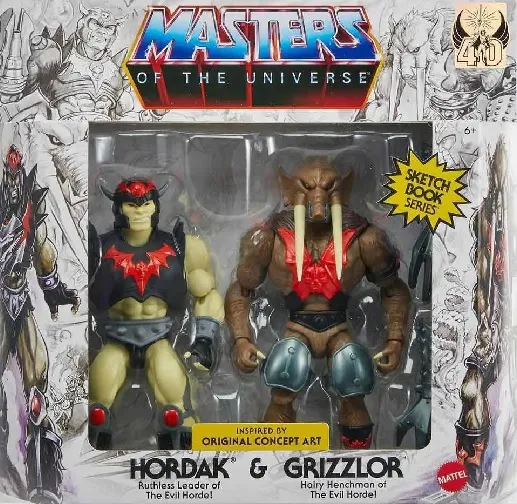 MASTERS OF THE UNIVERSE ORIGINS ACTION FIGURE THE EVIL HORDE 2-PACK HORDAK & GRIZZLOR 14 CM