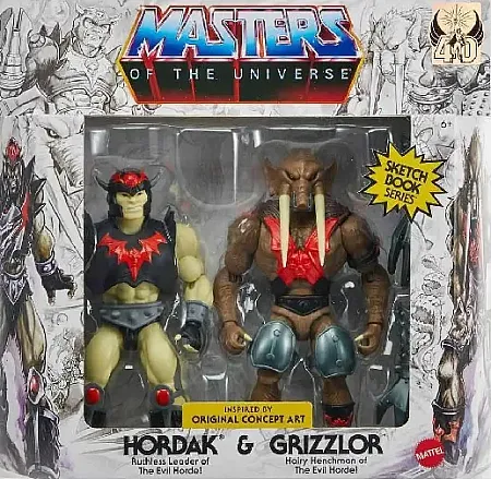 MASTERS OF THE UNIVERSE ORIGINS ACTION FIGURE THE EVIL HORDE 2-PACK HORDAK & GRIZZLOR 14 CM