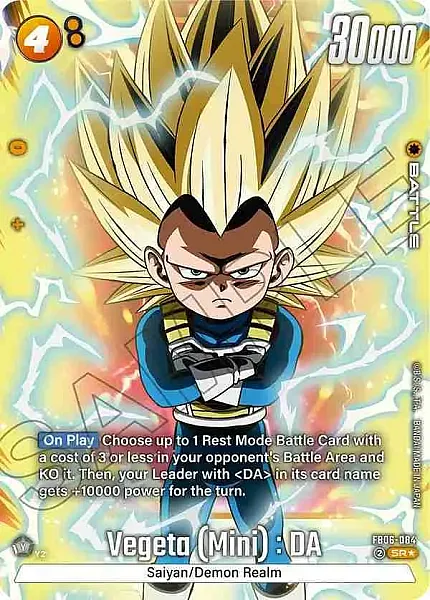 Vegeta (Mini) : DA - FB06-084 (Alternate Art) - Super Rare