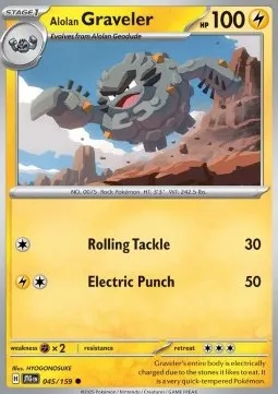 Alolan Graveler (JTG 045) - Common (Foil)