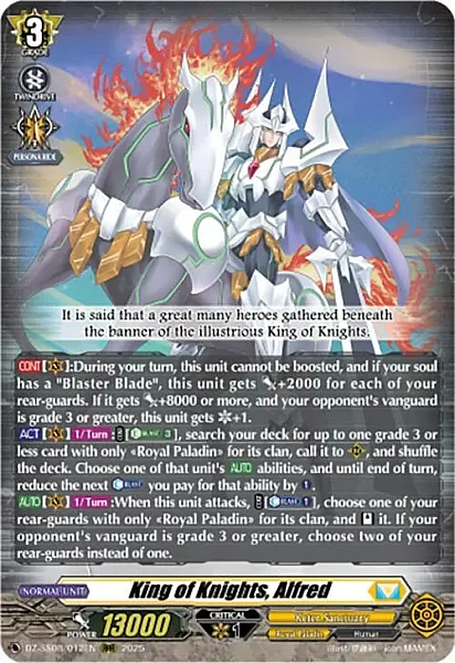 King of Knights, Alfred - DZ-SS08-012 - Triple Rare