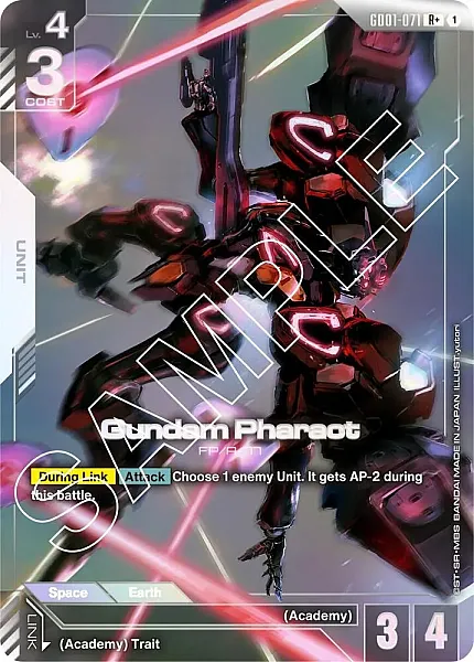 Gundam Pharact - GD01-071 - Rare (Alternative Art)