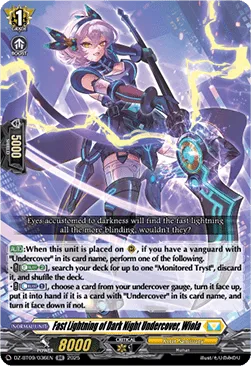 Fast Lightning of Dark Night Undercover, Wiola - DZ-BT09-036 - Double Rare