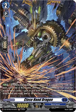 Close Hand Dragon - DZ-BT09-FR10 - Frame Rare