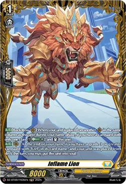Inflame Lion - DZ-BT09-FR35 - Frame Rare
