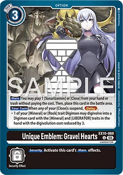 Unique Emblem: Gravel Hearts - EX10-069 - Uncommon