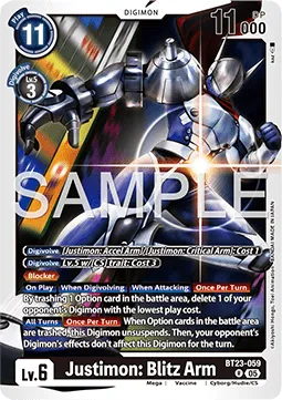 Justimon: Blitz Arm - BT23-059 - Rare