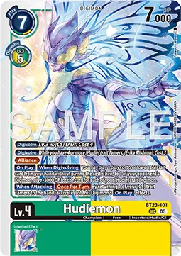 Hudiemon - BT23-101 - Secret Rare