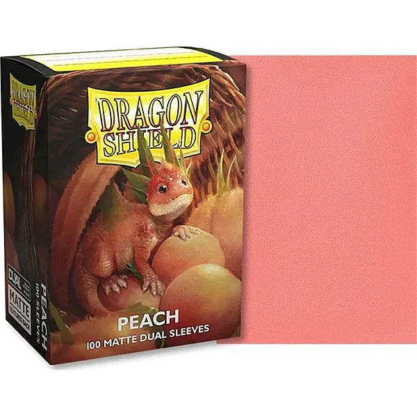 DRAGON SHIELD STANDARD DUAL MATTE SLEEVES - PEACH (100 SLEEVES)