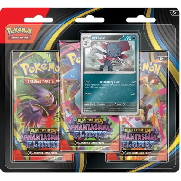 POKEMON TCG - PHANTASMAL FLAMES 3-BOOSTER BLISTER (WEAVILE)
