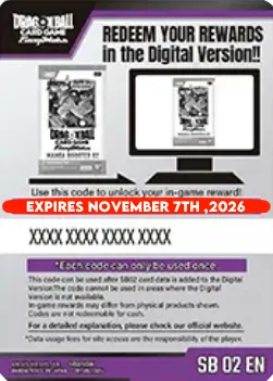 Online Code Card (SB02)