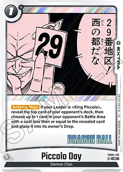 Piccolo Day - FB06-118 - Rare