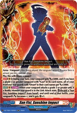 Sun Fist, Sunshine Impact - DZ-TB01-029 - Double Rare