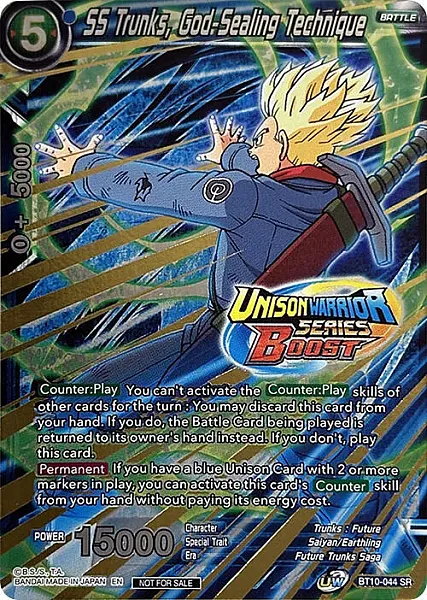 SS Trunks, God-Sealing Technique - BT10-044 - Super Rare