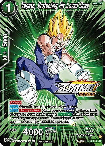Vegeta, Protecting His Loved Ones - DB3-059 - Uncommon (Foil)
