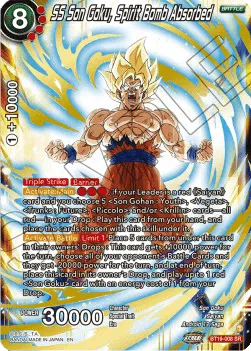 SS Son Goku, Spirit Bomb Absorbed - BT19-008 - Super Rare (Gold Foil)